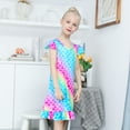 thumbnail image 3 of Pashop 2pcs Girls Nightgowns, Mermaid Short Sleeve Sleepwear Nightie Nightgown Princess Pajama Dresses for 6-7 Girls, 3 of 7