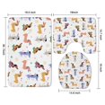 thumbnail image 3 of Dachshund Sport Bathroom Rugs Sets 3 Piece,Toilet Cover Set,Absorbent Non Slip Bathroom Mats Sets with U-Shaped Contour Rug Toilet Rug Set, 3 of 5