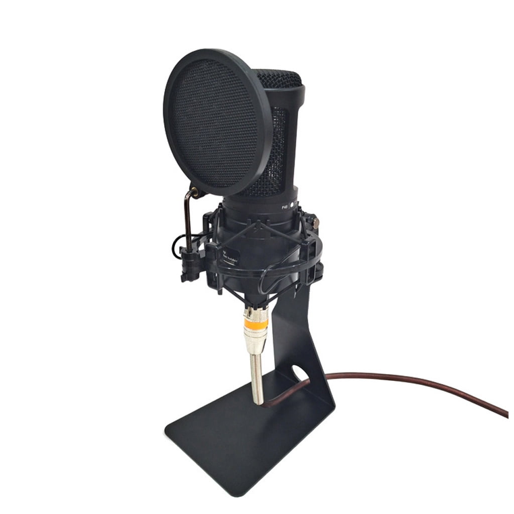 Iron for Triangle Metal Microphone Stand, Microphone Desktop Shock Mount, Directional Universal Accessories