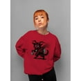 thumbnail image 2 of Krampus Cat Creepy Christmas Gift Tee Women's Sweatshirt, 2 of 4
