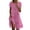 Hot Pink, variant on Floral Midi Dresses for Women Casual Crew Neck Flowy Swing Dress Casual A Line Short Sleeve Summer Beach Dresses Loose Elegent Formal Cocktail Prom Dress Green L