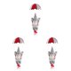 thumbnail image 3 of Injueey Adornos navideños Muñecas colgantes Suministros de decoración Decorativos Gris Gris 3piezas, 3 of 6