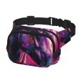thumbnail image 2 of Zufioo Watercolor Painting White Horse Print Square Double Layer Waist Bag, Durable & Stylish Fanny Pack with Zippered Pockets and Adjustable Strap for Outdoor & Daily, 2 of 9