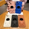 Liquid TPU Solid Color Astronaut Stand Phone Case, Hidden Stand, Drop
