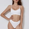 thumbnail image 3 of Conjunto de lencería sin costuras de 2 piezas con cuello en U para mujer: sujetador halter de cintura alta y braguitas, nailon/spandex, ropa de dormir/noche sexy, 3 of 3