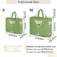 thumbnail image 2 of FORMRS Womens Corduroy Tote Bag Crossbody Shoulder Handbag with Pocket, Green Martini Glass, 2 of 7