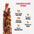 thumbnail image 4 of Good 'n' Fun Triple Flavor Blasts Rawhide Chews for Dogs, 12 oz. (4 Pouch), 4 of 6