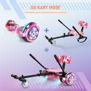 SISIGAD Hoverboard with Seat, 6.5 Hover Board Go Kart, 300W Powerful Motor, 6-10MPH Max Speed Self Balancing Electric Scooter