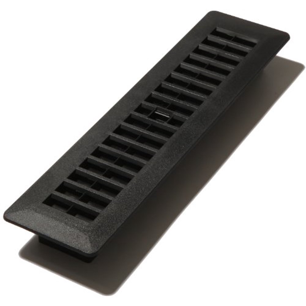 Decor Grates PL212BLK 2Inch by 12Inch Plastic Floor Register, Black