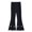 Black, variant on Lenpel Girls' Flare Leggings Toddler Ribbed Knit High Waisted Drawstring Bell Bottom Pants Bootcut Casual Trousers