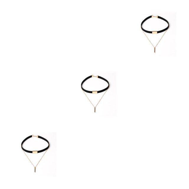 Jumpingount Gargantilla de terciopelo, exquisita cadena decorativa ajustable para el cuello, accesorios para mujer, ropa a juego, banda para el Type1 NO1
