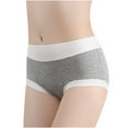thumbnail image 6 of Elainilye Fashion Cotton Womens Underwear Oversized Comfortable Cotton Underwear Briefs Panties Underpants,Gray, 6 of 6