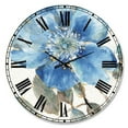 thumbnail image 1 of Designart 'Indigold Watercolor Flower I' Traditional wall clock, 1 of 4