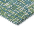 thumbnail image 3 of Addison Rugs Mayfield Premium Machine Washable Transitional Lines Turquoise Round Rug, 8' x 8', 3 of 5