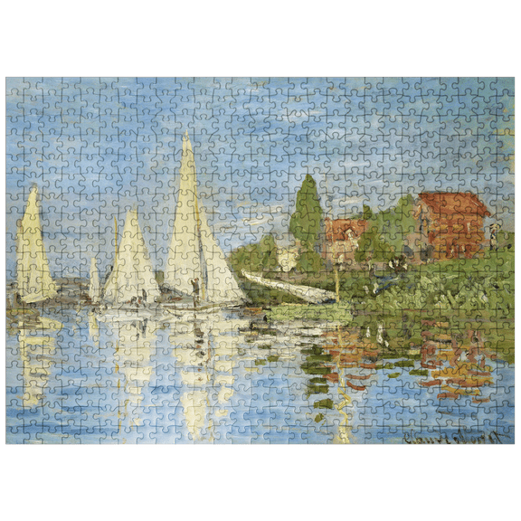 MyPuzzle - Claude Monets Regattas At Argenteuil 1872 - Premium 500 Piece Jigsaw Puzzle for Adults