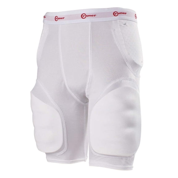 Cramer Youth 5-Pad Football Girdle, White, Youth X-Large, 1 Pack