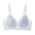 thumbnail image 2 of Womens Full Coverage Bra, Light Support Underarm Smoothing Underwear, Adjustable Straps, Breathable Comfort Bra for Women | VerBelle,Blue M, 2 of 4