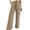 #04 Khaki 【Mix & Match: Stock Up on Your Favorite Colors】, variant on Women's Soft Nylon Spandex Stretch Trousers, Elastic Waist Straight Leg Long Pants with Functional Pockets, Tummy Control Slimming Fit, Casual Daily Wear, Work & Weekend | TruHer,Black XL