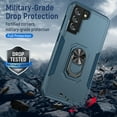 thumbnail image 6 of Dteck Case for Samsung Galaxy S21 FE 5G with Ring Stand, Heavy Duty Full Body Shockproof Case Support Car Mount Hybrid Bumper Silicone Hard Back Cover for Samsung Galaxy S21 FE, Blue, 6 of 8
