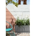 thumbnail image 3 of Veradek Demi Series 30" Long Plastic-Stone Planter - Gray 2 Pack, 3 of 10