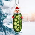 thumbnail image 3 of Cucumber Christmas Ornament, Mini Acrylic Christmas Tree Pendant with Hanging Rope, Unique Novelty Holiday Decor for Home Office(D), 3 of 3