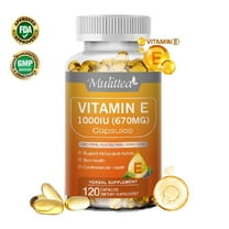 Vitamin E 670mg (1000 iu ) dl-Alpha, Dietary Supplement for Skin Antioxidant Support & Immune System, 120 Softgels