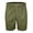 #137-Army Green, variant on Men's Solid Linen Look Casual Shorts Drawstring Elastic Waist Zipper Pockets 9 Inch Inseam Straight Leg Outdoor Hiking Active Shorts Gift