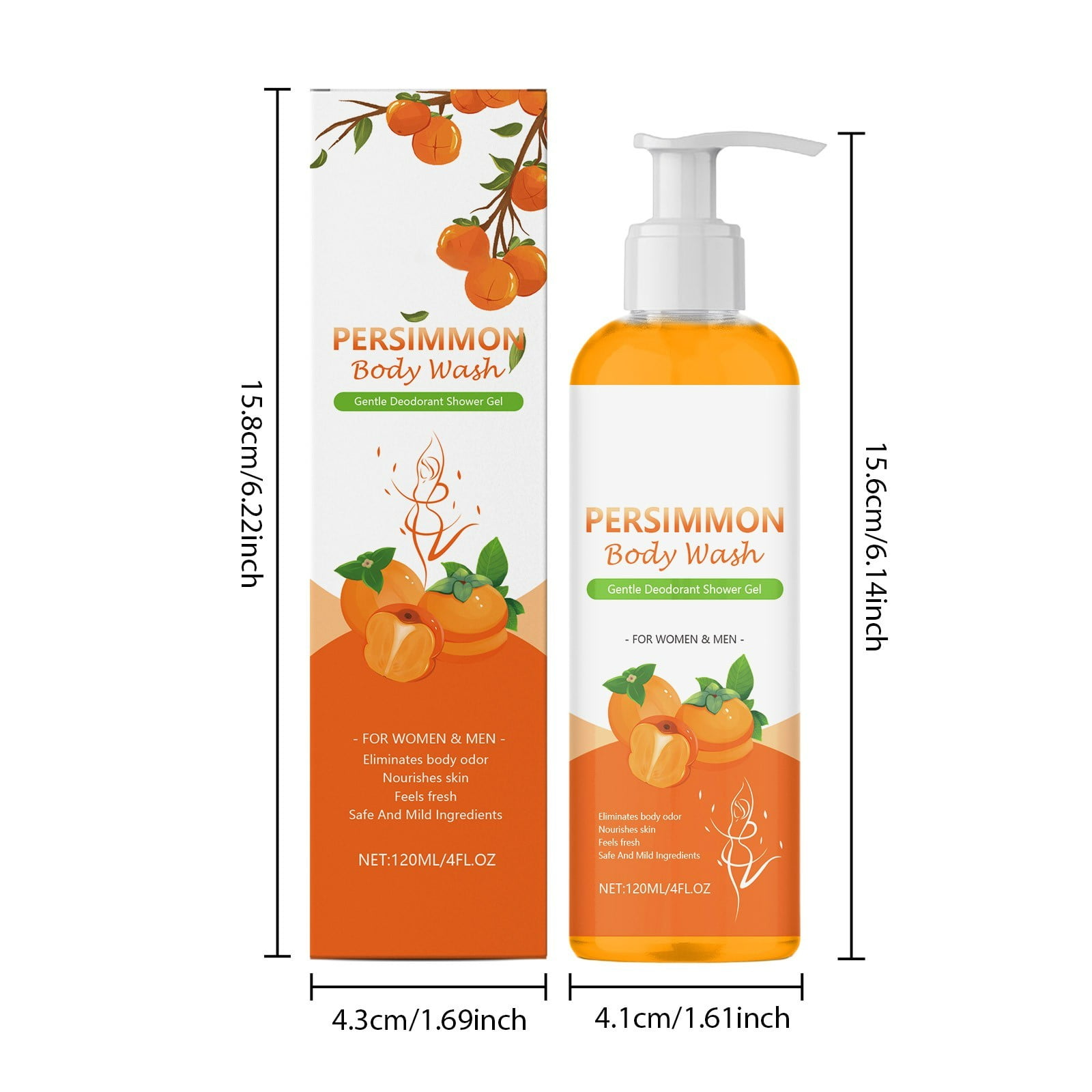 BGZLEU Persimmon Body Wash for Body Odor Control,Natural Deodorant Bar Soap for Strong Odor Smelly Feet Remove–Underarms,Intimate Inner Thigh,Bikini Area,Smelly Feet–Natural Deodorant Soap (3pc)