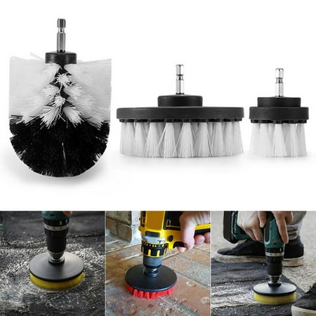 

3 Pcs/Set Drill Brush Car Washing Detail Brush Carpet Boat Cleaning Accessories