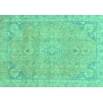 thumbnail image 1 of Ahgly Company Indoor Rectangle Abstract Turquoise Blue Modern Area Rugs, 5' x 7', 1 of 4