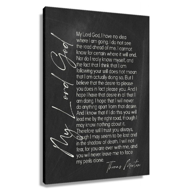 Black And White Wall Art Thomas Merton's Prayer Poster Pictures Giclee ...