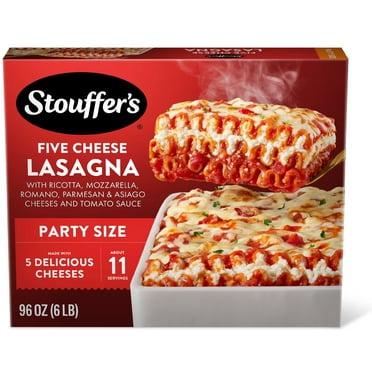 Stouffer’s Five Cheese Lasagna, Party Size Frozen Cheese Lasagna, Easy Frozen Dinners 96 oz