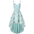 thumbnail image 1 of Vestido sin mangas con hombros descubiertos y estampado sexy para mujer Mini vestido de princesa con cuello en V Fridja  hj4558, 1 of 5
