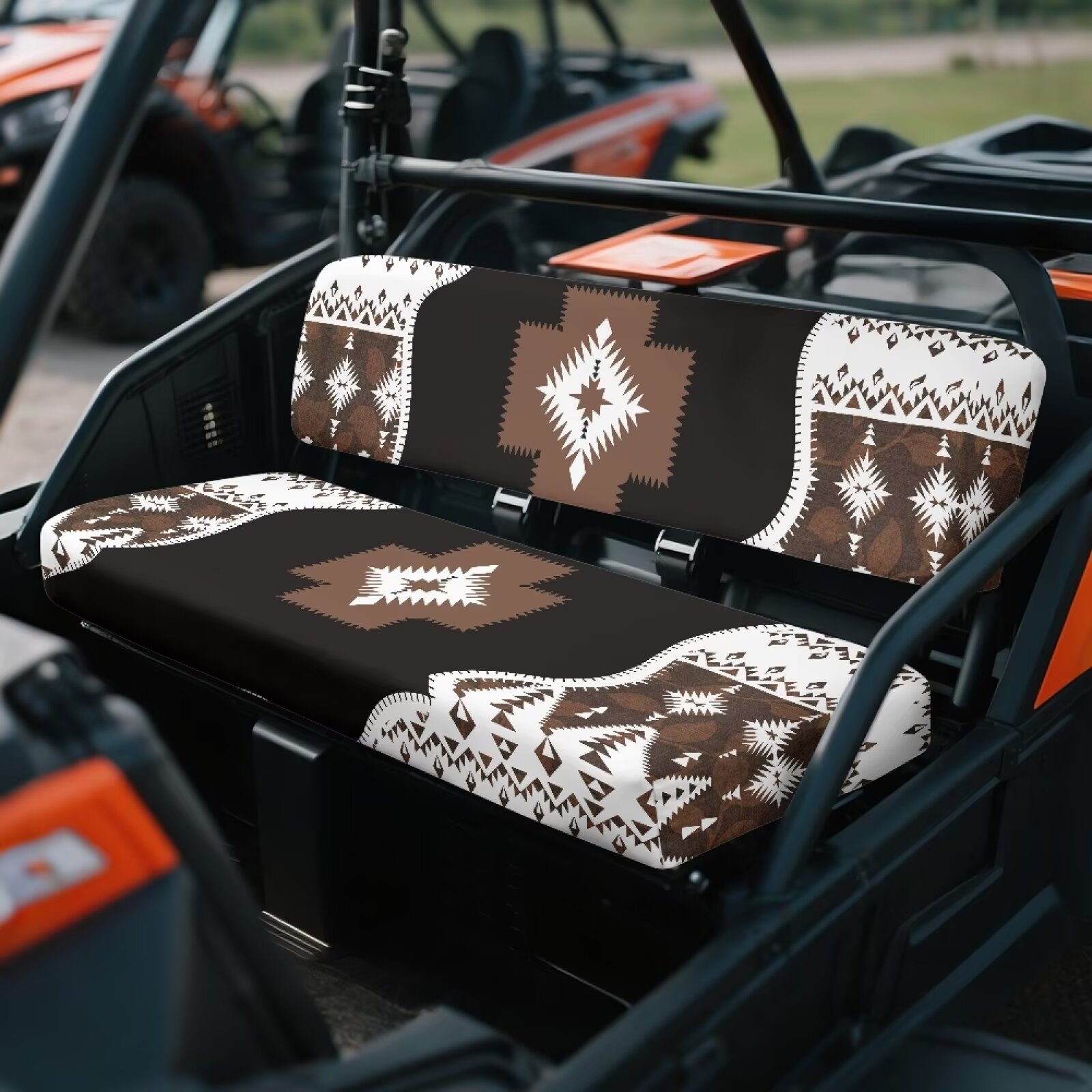 Uorisanigo UTV Seat Covers for Kawasaki Mule 3000 3010 3020 4000 4010 2001-2024 Aztec African Tribal UTV Bench Seat Cover Accessories All Season Weather Proof Seats Cushion