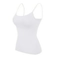 thumbnail image 2 of White Women's Tanks, Women'S Vest Pure Color Tube Top Camisole With Chest Pad Top Women'S Summer Inner Wear Anti Light Wrap Chest Vest,Women's Tanks & Camis XXL, 2 of 9