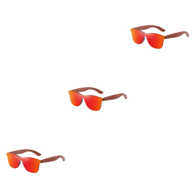Thinsony Protection de Cadre Légère Ajustement Confortable à la Mode Options de Lentilles Colorées Unisexe Rouge 3ensemble