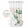 thumbnail image 2 of St. Patrick's Gnomes,No Hook Shower Curtain Waterproof,Bathroom Curtains with Snap in Liners and See Through Top Window,Green Shamrock Buffalo Clover Coin Hotel Bathtub Curtains Shower 36"Wx78"L, 2 of 8