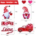 thumbnail image 2 of 7 Pieces Valentines Day Refrigerator Magnets Gnome Heart Truck Love Magnets Stickers Car Reflective Magnets for Valentine's Day Decorations, Fridge Metal Door Mailbox Locker Office Cabinets Decor, 2 of 7