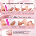 thumbnail image 5 of Press On Nails JOYVVEW, punta francesa negra, mediana, cuadrada, 30 unidades, 5 of 5