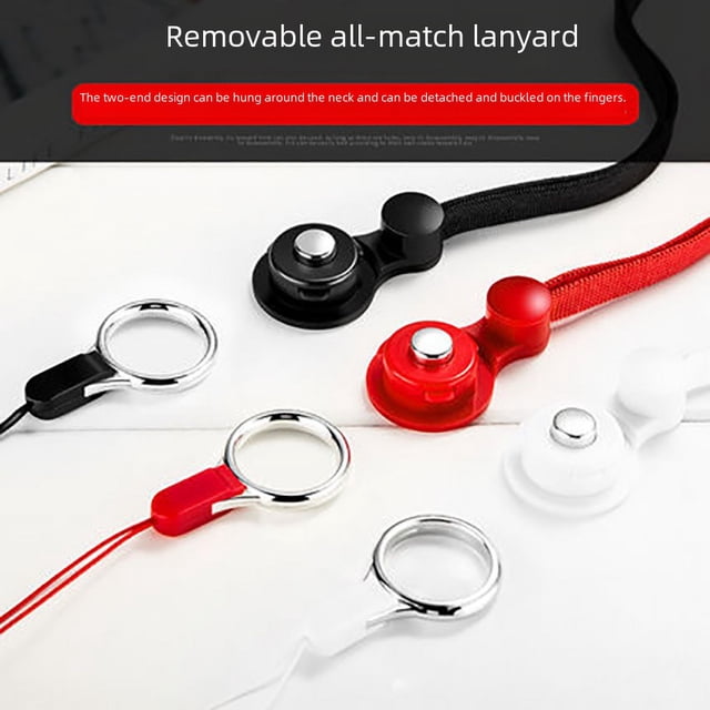 Cordón para teléfono móvil de segunda generación, cuerda plana, anillo para colgar en el cuello, cordón universal para teléfono móvil, dos en uno, de doble uso