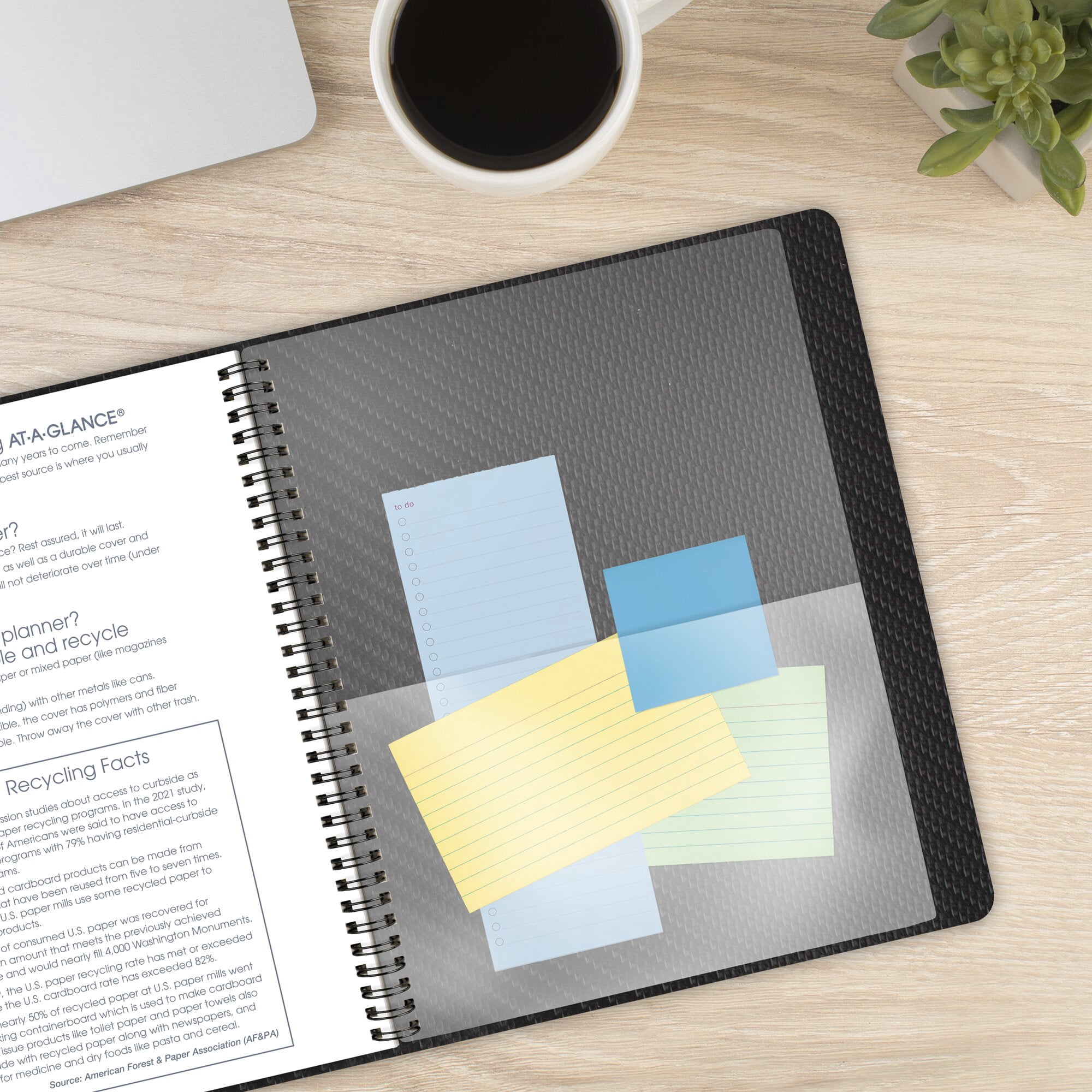 AT-A-GLANCE Contemporary 2026 Monthly Planner Charcoal Large 9 x 11 - Weekly