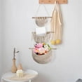 thumbnail image 5 of Hanging Storage Pouches Wall Mounted Organizer Wall Mounted No-Punch over the Door Storage Pouch for Living Room C, 5 of 5