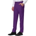 thumbnail image 4 of Unique Bargains Men's Business Pants Classic Fit Solid Color Suit Trousers with Pockets 30 Purple, 4 of 6