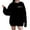 Black, variant on Baqcunre Women's Sweaters Women's Long Sleeved Letter Powherful Print Long Sleeved Sweater Crewneck Sweatshirts Fall Outfits Women Trendy Beige M