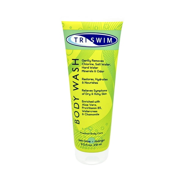 Gel de baño TRISWIM, hidratante y eliminador de cloro para nadadores