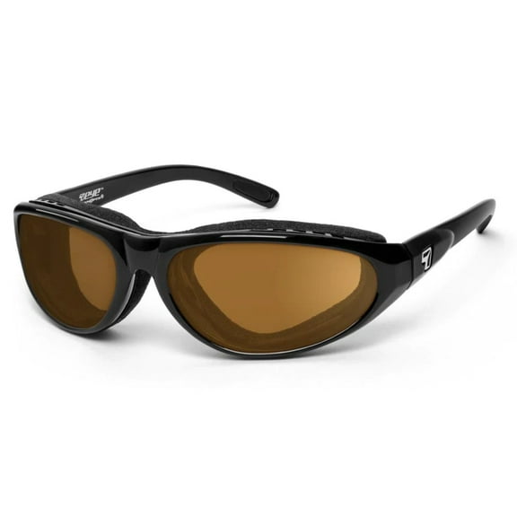 DIABLO Wind Blocking Padded Foam Sunglasses for Outdoors, 100% UVA + UVB Protection, Midnight Blue/SharpView Yellow Lens