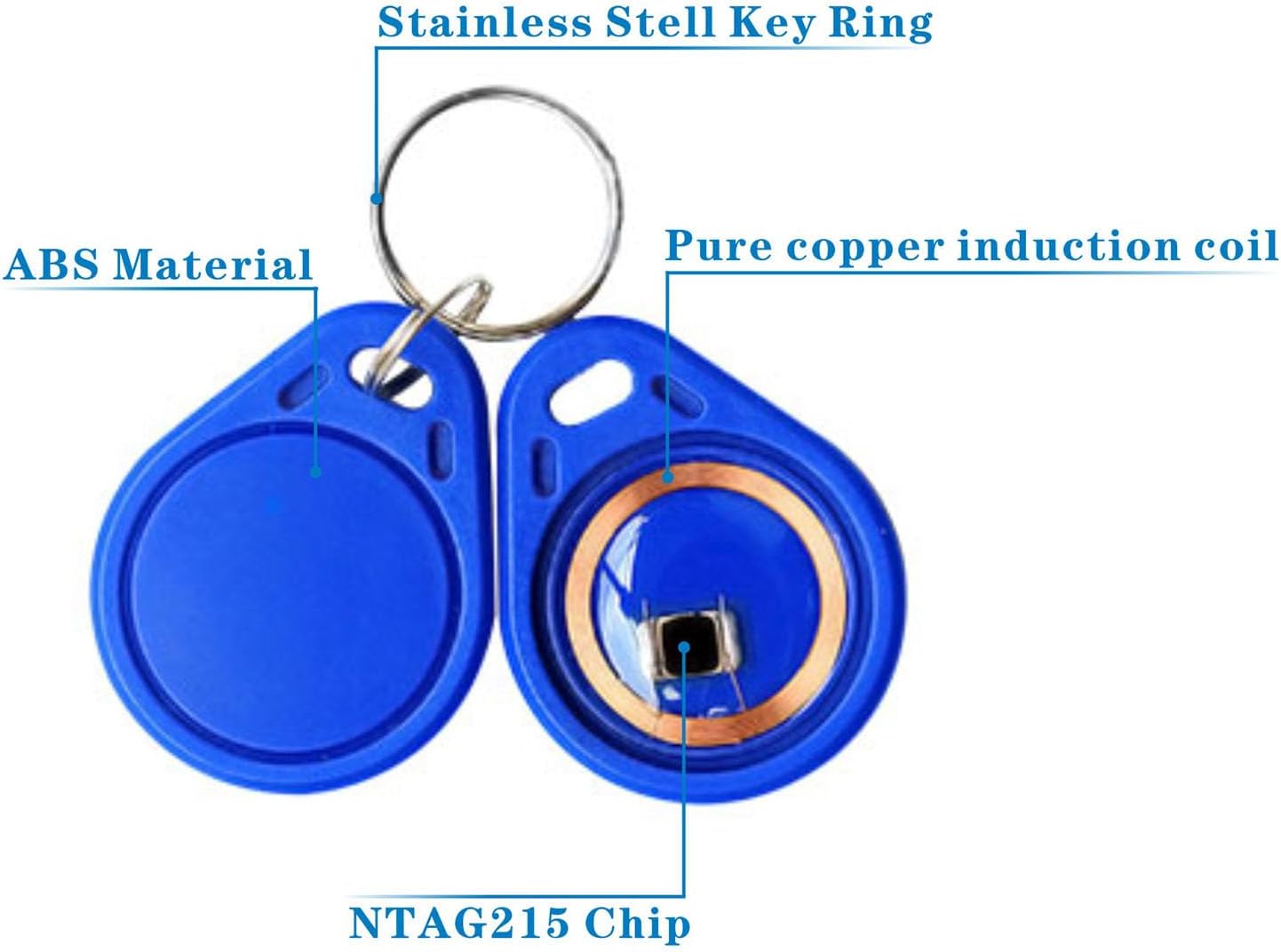 NFC Tag Keychain NFC Key Fob NTAG215 NFC Card NFC Fob NFC Business Card NFC Chips NFC Tag Maker