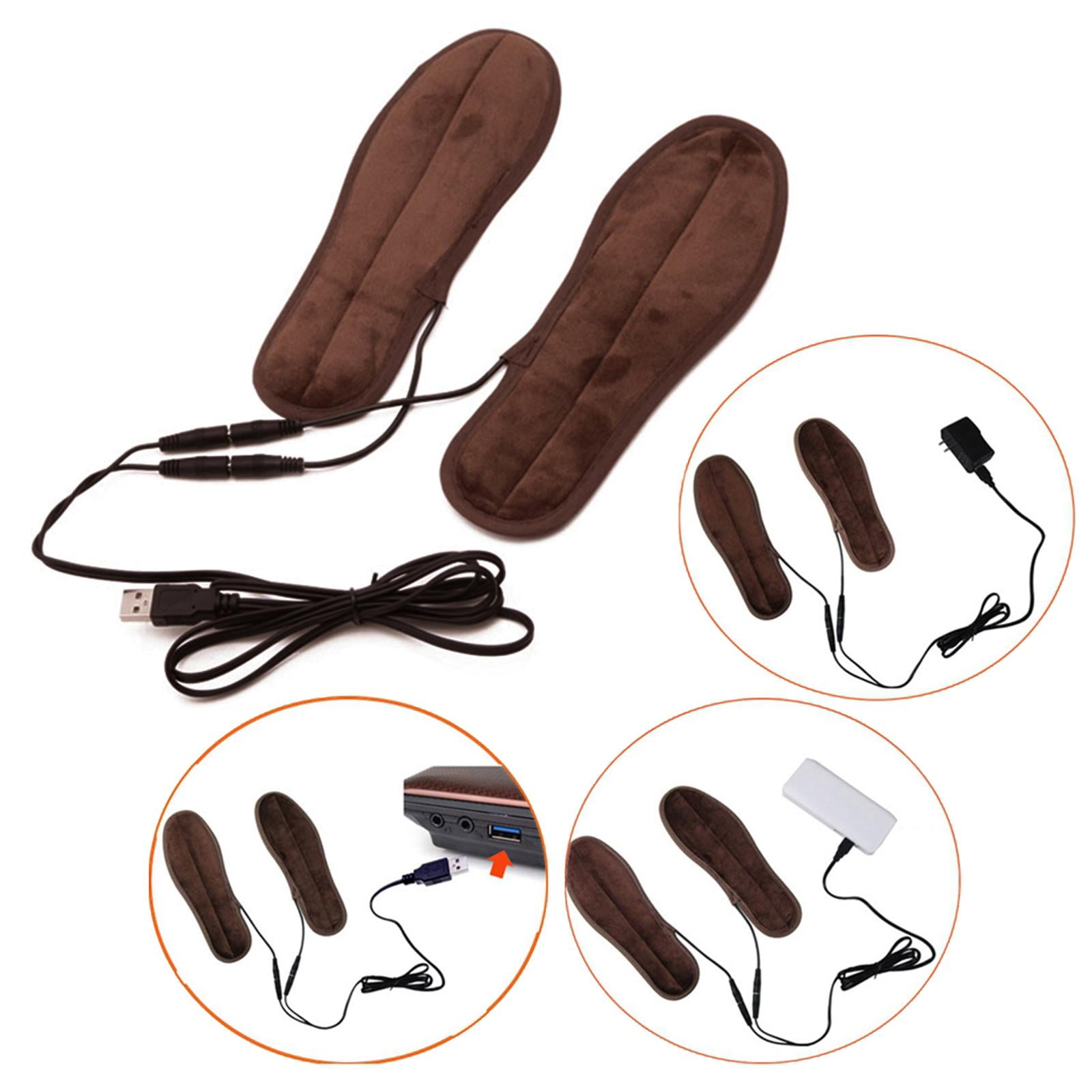 never-hu USB Heated Insoles Can Cut Out the Size 40-50 degrees Foot Socks Mat for Camping Hiking 
