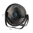 thumbnail image 2 of RoamHome Portable Desk Fan 3-in-1 Hanging Wall Mounted Desktop Mini Fan Rechargeable Personal Cooling Fans for Bedroom Office, High Appearance Gift for Students Workers (Black), 2 of 8