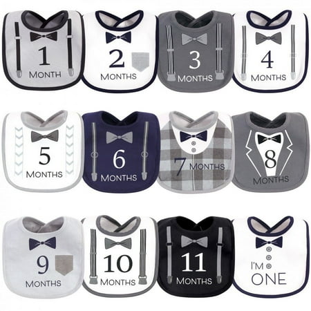 UPC: 0660168562460 | Hudson Baby Infant Boy Cotton Bibs 12pk  Brand New  One Size
